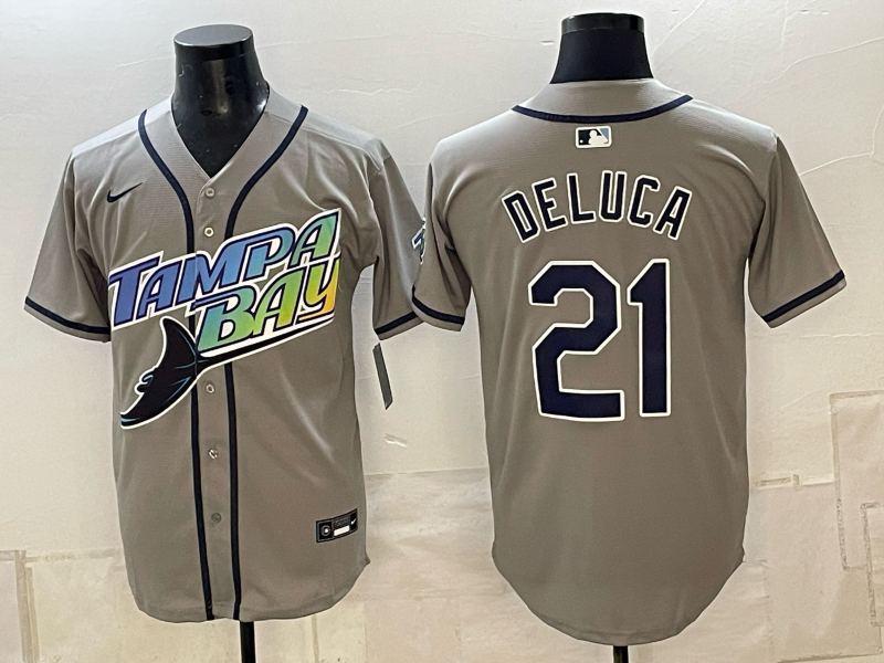 Men 2026 Tampa Bay Rays #21 Deluca grey Game Nike MLB Jersey 1016023->tampa bay rays->MLB Jersey